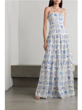 Agua by Agua Bendita Lima Ocean Linen Maxi Dress